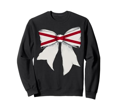 Kokettenschleifenband mit der Flagge des Bundesstaates Alabama für Mädchen Sweatshirt von Womens Coquette Bow Alabama Heritage Flag Gifts