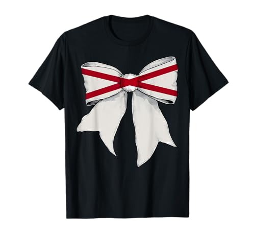 Kokettenschleifenband mit der Flagge des Bundesstaates Alabama für Mädchen T-Shirt Kokettenschleifenband mit der Flagge des Bundesstaates Alabama für Mädchen T-Shirt von Womens Coquette Bow Alabama Heritage Flag Gifts