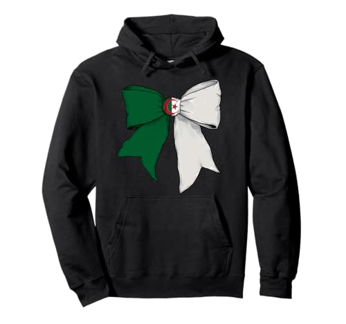 Algerien Algerien Pride Flagge Mädchen Kokette Schleife Band Pullover Hoodie von Womens Coquette Bow Algeria Heritage Flag Gifts