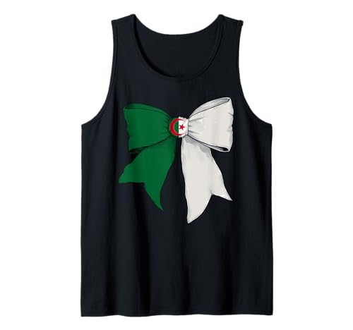 Algerien Algerien Pride Flagge Mädchen Kokette Schleife Band Tank Top von Womens Coquette Bow Algeria Heritage Flag Gifts