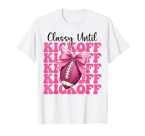 American Football Girl Football Mama Klassisch Bis zum Anpfiff T-Shirt American Football Girl Football Mama Klassisch Bis zum Anpfiff T-Shirt von Womens Coquette Bow American Football Player Gifts