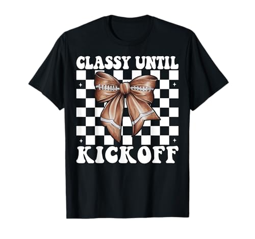 American Football-Mädchen, Mama, edel bis zum Anpfiff T-Shirt American Football-Mädchen, Mama, edel bis zum Anpfiff T-Shirt von Womens Coquette Bow American Football Player Gifts