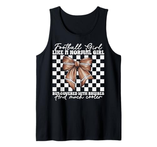Football-Mädchen wie ein normales Mädchen American Football-Mädchen Mama Tank Top Football-Mädchen wie ein normales Mädchen American Football-Mädchen Mama Tank Top von Womens Coquette Bow American Football Player Gifts