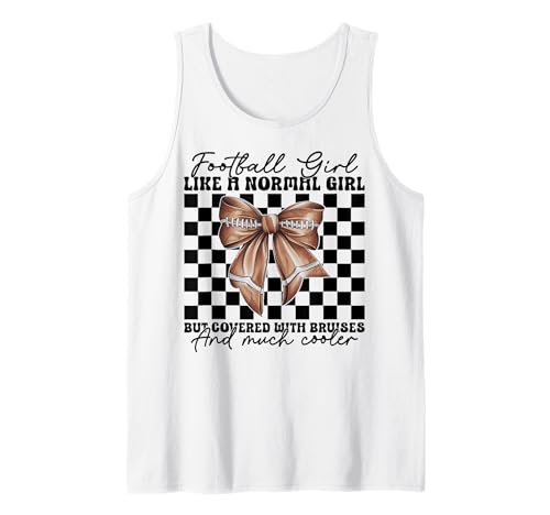 Football-Mädchen wie ein normales Mädchen American Football-Mädchen Mama Tank Top Football-Mädchen wie ein normales Mädchen American Football-Mädchen Mama Tank Top von Womens Coquette Bow American Football Player Gifts