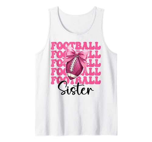 Fußball Schwester American Football Girl Kokette Schleife Tank Top Fußball Schwester American Football Girl Kokette Schleife Tank Top von Womens Coquette Bow American Football Player Gifts