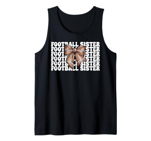 Fußball Schwester American Football Girl Kokette Schleife Tank Top Fußball Schwester American Football Girl Kokette Schleife Tank Top von Womens Coquette Bow American Football Player Gifts