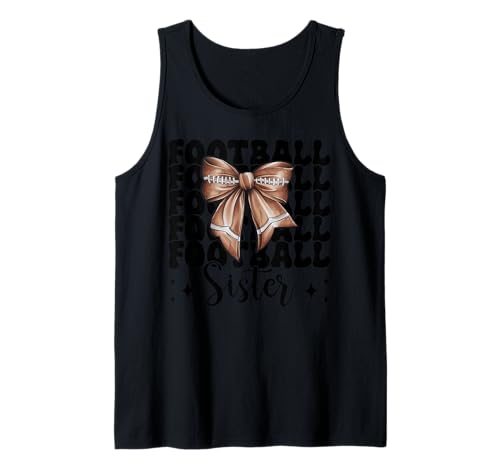 Fußball Schwester American Football Girl Kokette Schleife Tank Top Fußball Schwester American Football Girl Kokette Schleife Tank Top von Womens Coquette Bow American Football Player Gifts