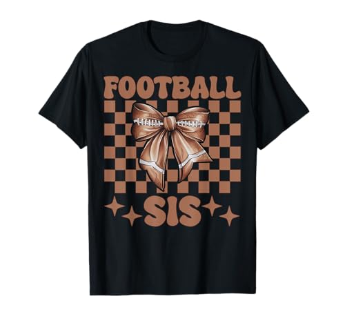 Fußball Sis American Football Sister Girl Kokette Schleife T-Shirt Fußball Sis American Football Sister Girl Kokette Schleife T-Shirt von Womens Coquette Bow American Football Player Gifts
