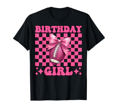 Geburtstag Mädchen American Football Girl T-Shirt Geburtstag Mädchen American Football Girl T-Shirt von Womens Coquette Bow American Football Player Gifts