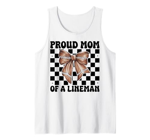 Stolze Mutter eines Lineman American Football-Mama Muttertag Tank Top Stolze Mutter eines Lineman American Football-Mama Muttertag Tank Top von Womens Coquette Bow American Football Player Gifts