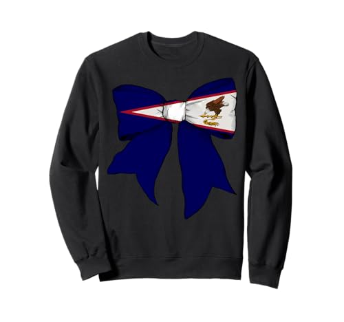 Amerikanisch-Samoa Amerikanisch-Samoanischer Stolz Flagge Mädchen Kokette Schleife Sweatshirt von Womens Coquette Bow American Samoa Heritage Gifts