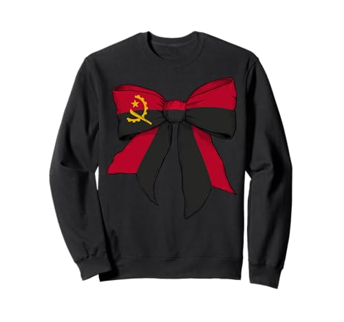 Kokettenschleifenband mit angolanischer Pride-Flagge für Mädchen Sweatshirt Kokettenschleifenband mit angolanischer Pride-Flagge für Mädchen Sweatshirt von Womens Coquette Bow Angola Heritage Flag Gifts