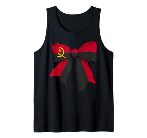 Kokettenschleifenband mit angolanischer Pride-Flagge für Mädchen Tank Top Kokettenschleifenband mit angolanischer Pride-Flagge für Mädchen Tank Top von Womens Coquette Bow Angola Heritage Flag Gifts