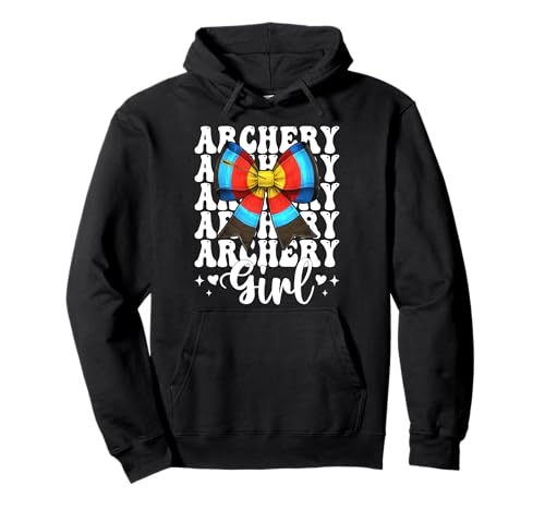 Bogenschießen Mädchen Bogenschießen Mutter Bogenschützer Bogen und Pfeil Muttertag Pullover Hoodie von Womens Coquette Bow Archery Archer Gifts