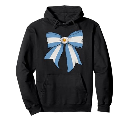 Argentinien Argentinien Argentinien Stolz Flagge Mädchen Kokette Schleife Pullover Hoodie von Womens Coquette Bow Argentina Heritage Flag Gifts