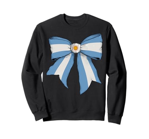 Argentinien Argentinien Argentinien Stolz Flagge Mädchen Kokette Schleife Sweatshirt von Womens Coquette Bow Argentina Heritage Flag Gifts