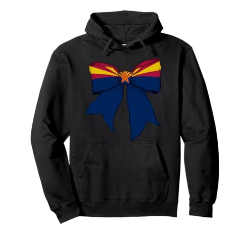Kokettenschleifenband für Mädchen, Flagge des Bundesstaates Arizona Pullover Hoodie Kokettenschleifenband für Mädchen, Flagge des Bundesstaates Arizona Pullover Hoodie von Womens Coquette Bow Arizona Heritage Flag Gifts