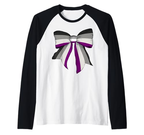 Asexual Pride Flag Ace LGBTQ Coquette Bow für Mädchen Raglan Asexual Pride Flag Ace LGBTQ Coquette Bow für Mädchen Raglan von Womens Coquette Bow Asexual Pride LGBTQ Gifts
