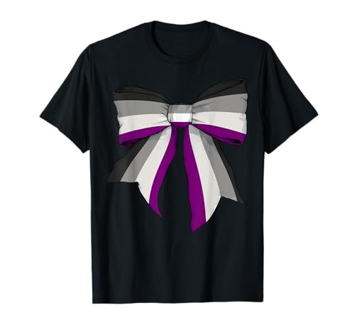 Asexual Pride Flag Ace LGBTQ Coquette Bow für Mädchen T-Shirt Asexual Pride Flag Ace LGBTQ Coquette Bow für Mädchen T-Shirt von Womens Coquette Bow Asexual Pride LGBTQ Gifts