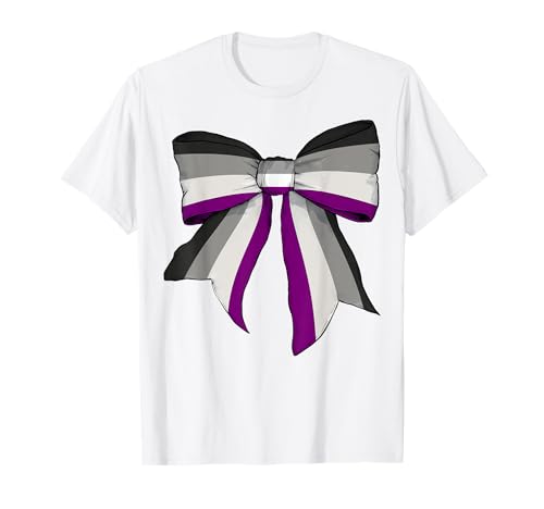 Asexual Pride Flag Ace LGBTQ Coquette Bow für Mädchen T-Shirt Asexual Pride Flag Ace LGBTQ Coquette Bow für Mädchen T-Shirt von Womens Coquette Bow Asexual Pride LGBTQ Gifts