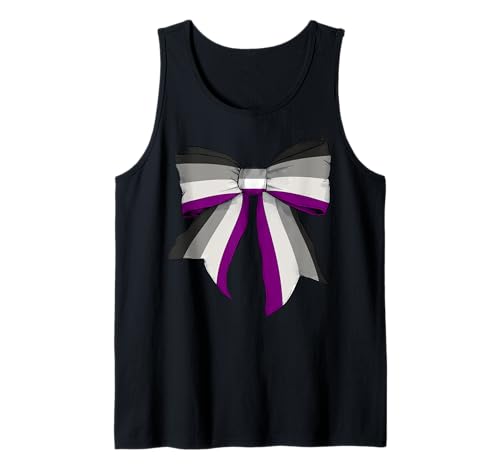 Asexual Pride Flag Ace LGBTQ Coquette Bow für Mädchen Tank Top Asexual Pride Flag Ace LGBTQ Coquette Bow für Mädchen Tank Top von Womens Coquette Bow Asexual Pride LGBTQ Gifts