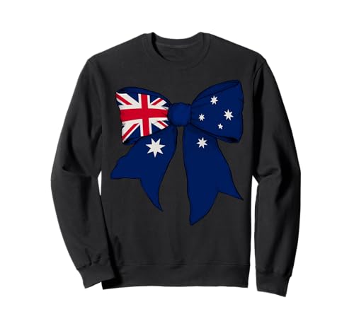 Australien Australien Pride Flag Girl Coquette Bow Ribbon Sweatshirt von Womens Coquette Bow Australia Heritage Flag Gifts