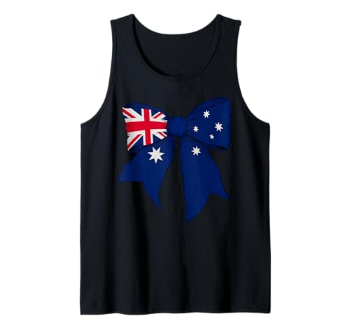 Australien Australien Pride Flag Girl Coquette Bow Ribbon Tank Top Australien Australien Pride Flag Girl Coquette Bow Ribbon Tank Top von Womens Coquette Bow Australia Heritage Flag Gifts