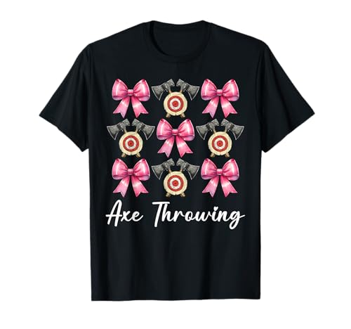 Axt Werfen Axt Werfer Mädchen Kokette T-Shirt von Womens Coquette Bow Axe Throwing Axe Thrower Gifts