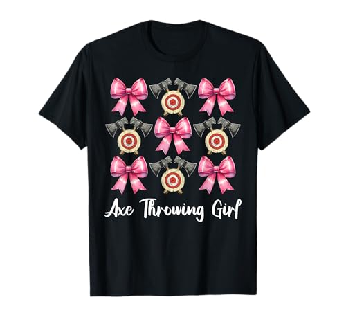 Axt Werfen Mädchen Axt Werfer Mama T-Shirt von Womens Coquette Bow Axe Throwing Axe Thrower Gifts