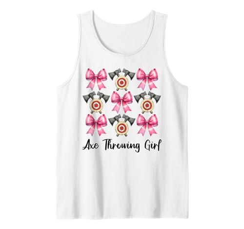 Axt Werfen Mädchen Axt Werfer Mama Tank Top von Womens Coquette Bow Axe Throwing Axe Thrower Gifts