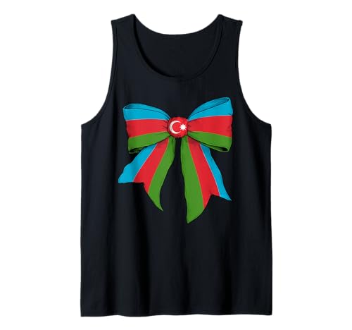 Aserbaidschanische Aserbaidschanische Stolzflagge Mädchen Kokette Schleife Band Tank Top Aserbaidschanische Aserbaidschanische Stolzflagge Mädchen Kokette Schleife Band Tank Top von Womens Coquette Bow Azerbaijan Heritage Flag Gifts
