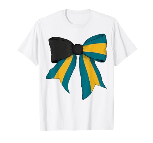 Bahamas Bahamas Bahamian Pride Flag Girl Coquette Bow Ribbon T-Shirt von Womens Coquette Bow Bahamas Heritage Flag Gifts