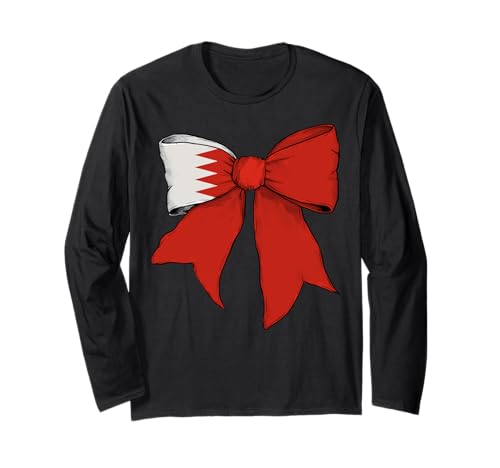 Kokettenschleifenband mit Flagge von Bahrain, für Mädchen, Flagge Bahrains Langarmshirt Kokettenschleifenband mit Flagge von Bahrain, für Mädchen, Flagge Bahrains Langarmshirt von Womens Coquette Bow Bahrain Heritage Flag Gifts
