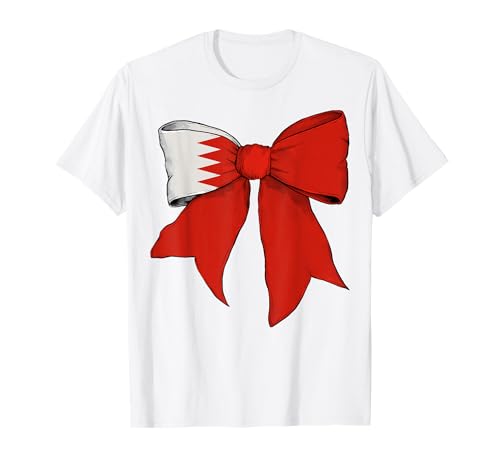 Kokettenschleifenband mit Flagge von Bahrain, für Mädchen, Flagge Bahrains T-Shirt Kokettenschleifenband mit Flagge von Bahrain, für Mädchen, Flagge Bahrains T-Shirt von Womens Coquette Bow Bahrain Heritage Flag Gifts