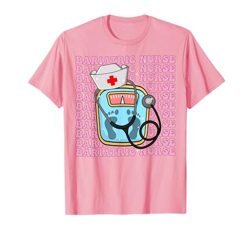 Bariatrische Krankenschwester, RN Girl, Kokettenschleife, rosafarbenes Band T-Shirt von Womens Coquette Bow Bariatric Nurse Nursing Gifts