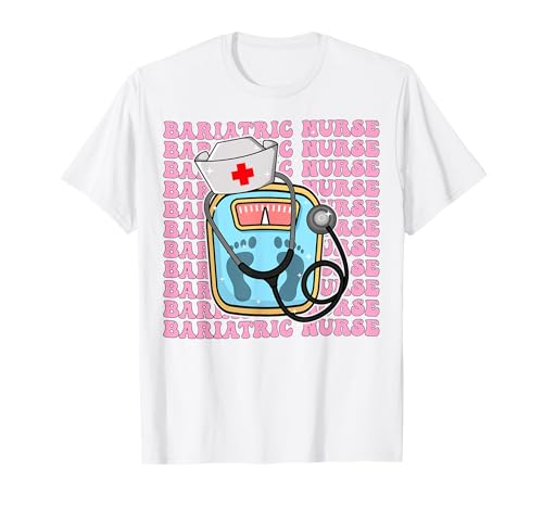 Bariatrische Krankenschwester, RN Girl, Kokettenschleife, rosafarbenes Band T-Shirt von Womens Coquette Bow Bariatric Nurse Nursing Gifts