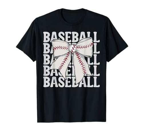 Baseball-Mädchen, Mutter, Muttertag, rosa Kokette Schleife T-Shirt Baseball-Mädchen, Mutter, Muttertag, rosa Kokette Schleife T-Shirt von Womens Coquette Bow Baseball Player Gifts