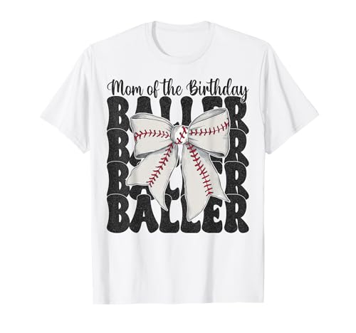 Baseball-Mama Coquette Bow Mama des Geburtstagsballers T-Shirt Baseball-Mama Coquette Bow Mama des Geburtstagsballers T-Shirt von Womens Coquette Bow Baseball Player Gifts