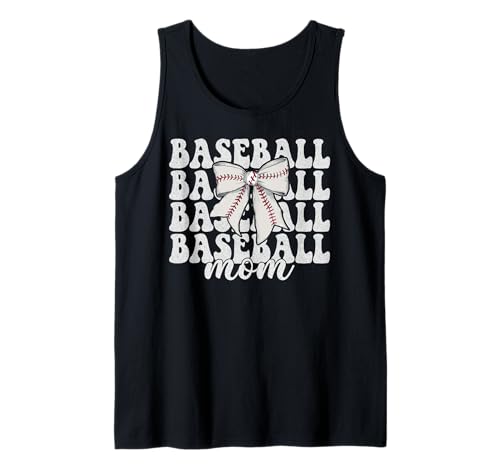 Baseball Mom Baseball Mama Muttertag Kokette Schleife Tank Top Baseball Mom Baseball Mama Muttertag Kokette Schleife Tank Top von Womens Coquette Bow Baseball Player Gifts