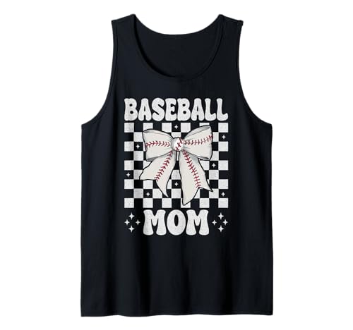Baseball Mom Baseball Mama Muttertag Kokette Schleife Tank Top Baseball Mom Baseball Mama Muttertag Kokette Schleife Tank Top von Womens Coquette Bow Baseball Player Gifts