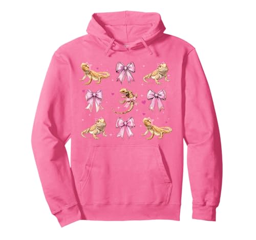 Bartdrache Eidechse Mädchen Kokette Schleife Rosa Mama Pullover Hoodie von Womens Coquette Bow Bearded Dragon Lizard Gifts