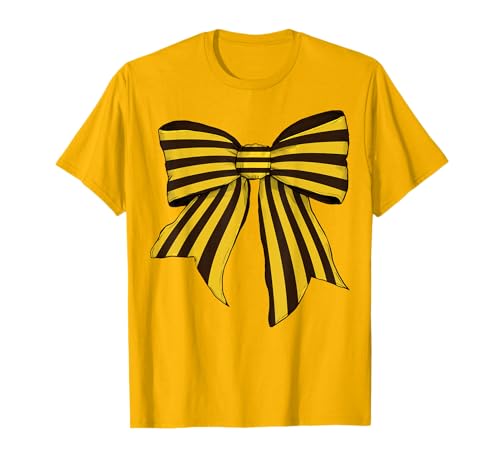 Biene gelb Streifen Muster Halloween Kostüm Mädchen Kokette T-Shirt Biene gelb Streifen Muster Halloween Kostüm Mädchen Kokette T-Shirt von Womens Coquette Bow Bee Yellow Gifts