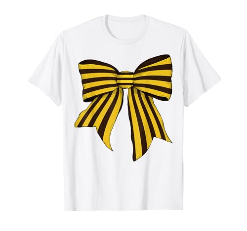 Biene gelb Streifen Muster Halloween Kostüm Mädchen Kokette T-Shirt Biene gelb Streifen Muster Halloween Kostüm Mädchen Kokette T-Shirt von Womens Coquette Bow Bee Yellow Gifts
