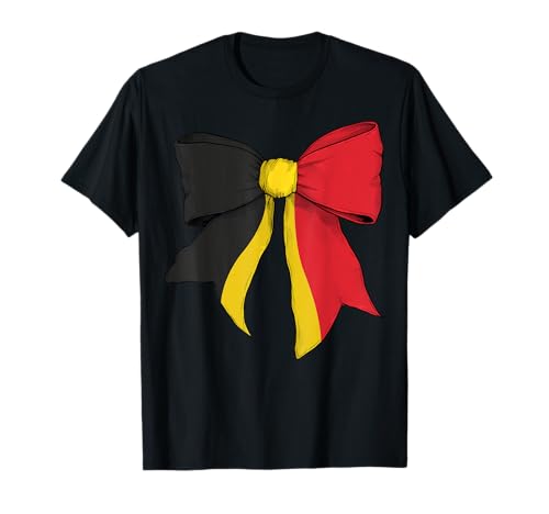 Belgien Belgien Pride Flag Girl Coquette Bow Ribbon T-Shirt Belgien Belgien Pride Flag Girl Coquette Bow Ribbon T-Shirt von Womens Coquette Bow Belgium Heritage Flag Gifts