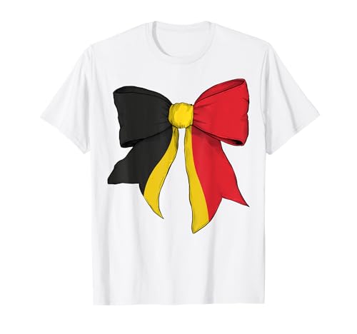 Belgien Belgien Pride Flag Girl Coquette Bow Ribbon T-Shirt Belgien Belgien Pride Flag Girl Coquette Bow Ribbon T-Shirt von Womens Coquette Bow Belgium Heritage Flag Gifts