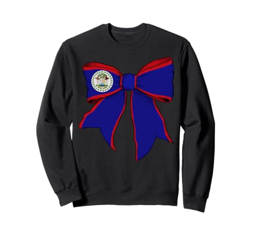 Kokettenschleifenband mit Belize-Flagge für Mädchen Sweatshirt Kokettenschleifenband mit Belize-Flagge für Mädchen Sweatshirt von Womens Coquette Bow Belize Heritage Flag Gifts