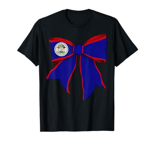 Kokettenschleifenband mit Belize-Flagge für Mädchen T-Shirt Kokettenschleifenband mit Belize-Flagge für Mädchen T-Shirt von Womens Coquette Bow Belize Heritage Flag Gifts