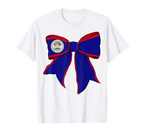 Kokettenschleifenband mit Belize-Flagge für Mädchen T-Shirt Kokettenschleifenband mit Belize-Flagge für Mädchen T-Shirt von Womens Coquette Bow Belize Heritage Flag Gifts