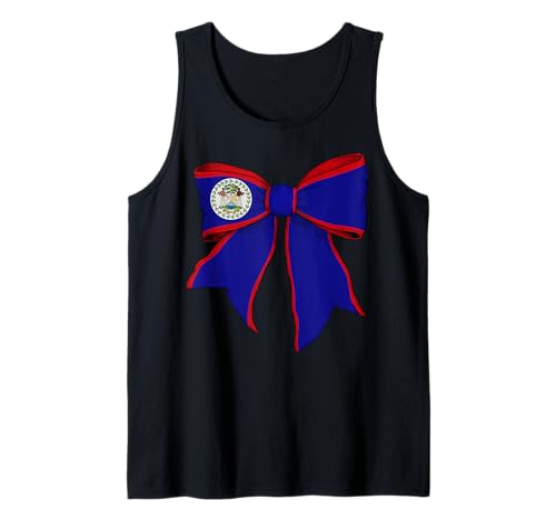 Kokettenschleifenband mit Belize-Flagge für Mädchen Tank Top Kokettenschleifenband mit Belize-Flagge für Mädchen Tank Top von Womens Coquette Bow Belize Heritage Flag Gifts