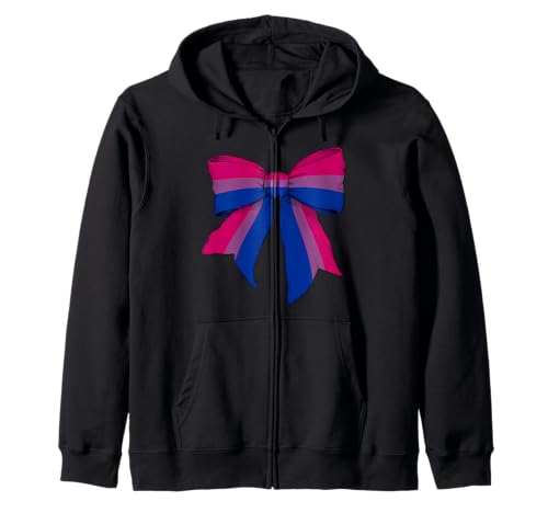 Bisexual Pride Bi Flag LGBTQ Girl Kokette Bow Kapuzenjacke Bisexual Pride Bi Flag LGBTQ Girl Kokette Bow Kapuzenjacke von Womens Coquette Bow Bisexual Pride LGBTQ Gifts